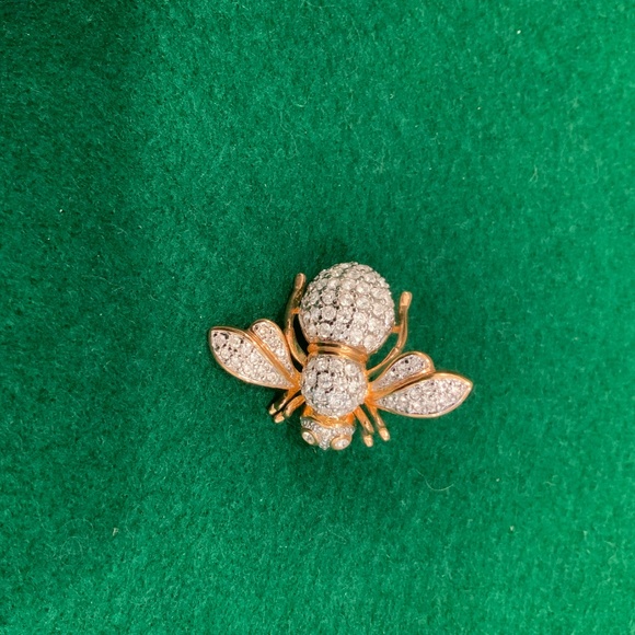 Vintage Joan Rivers Classic Crystal And Gold Tone Brooch / Pin - Picture 7 of 14